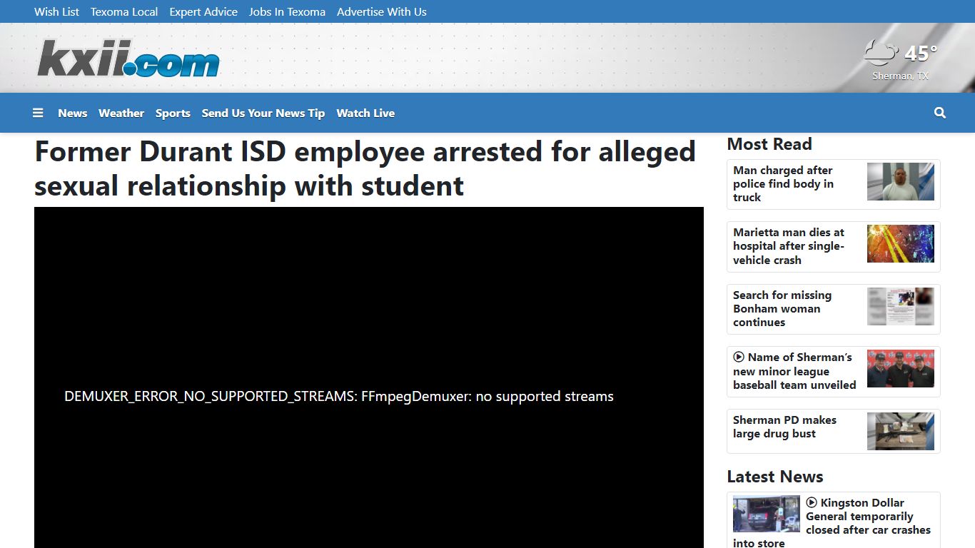 Former Durant ISD employee arrested for alleged sexual ... - KXII